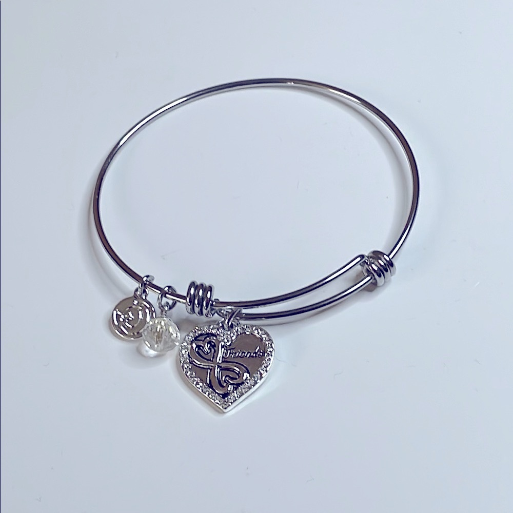 Silver Heart Charm Bracelet ‘Friends My Best Friend, My Forever Friend’